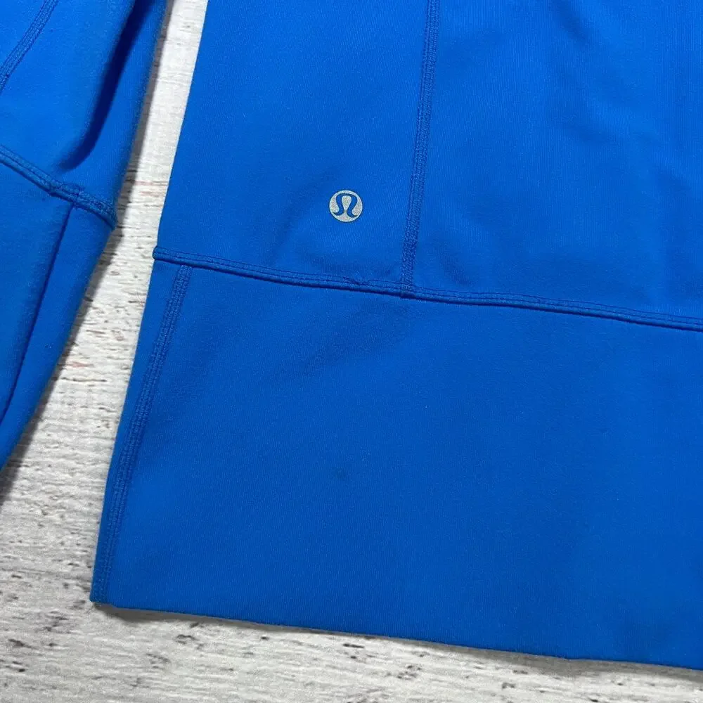 Lululemon In Stride Athletic Jacket Size 4 Blue Full Zip Workout Top Athletic